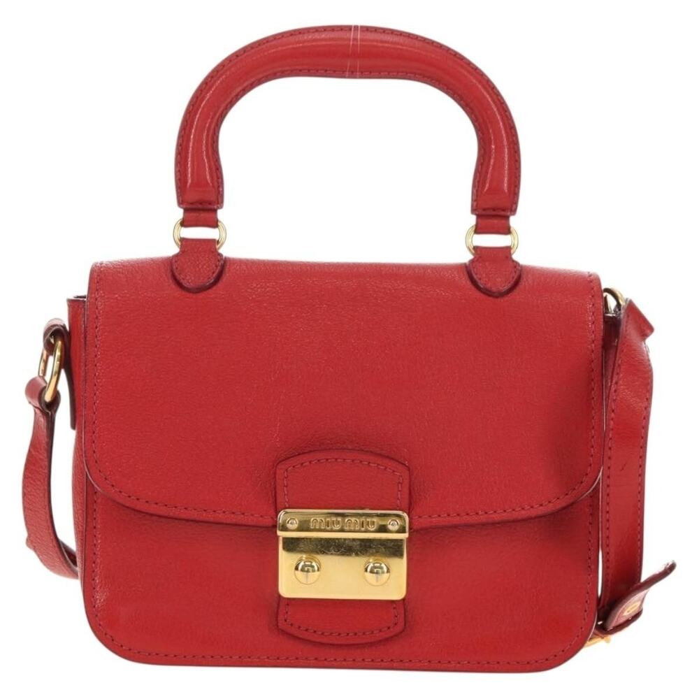 Miu Miu Matelasse Handbag Red